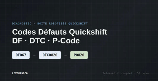 Référentiel des codes défauts Quickshift : correspondance DF, DTC et P-code